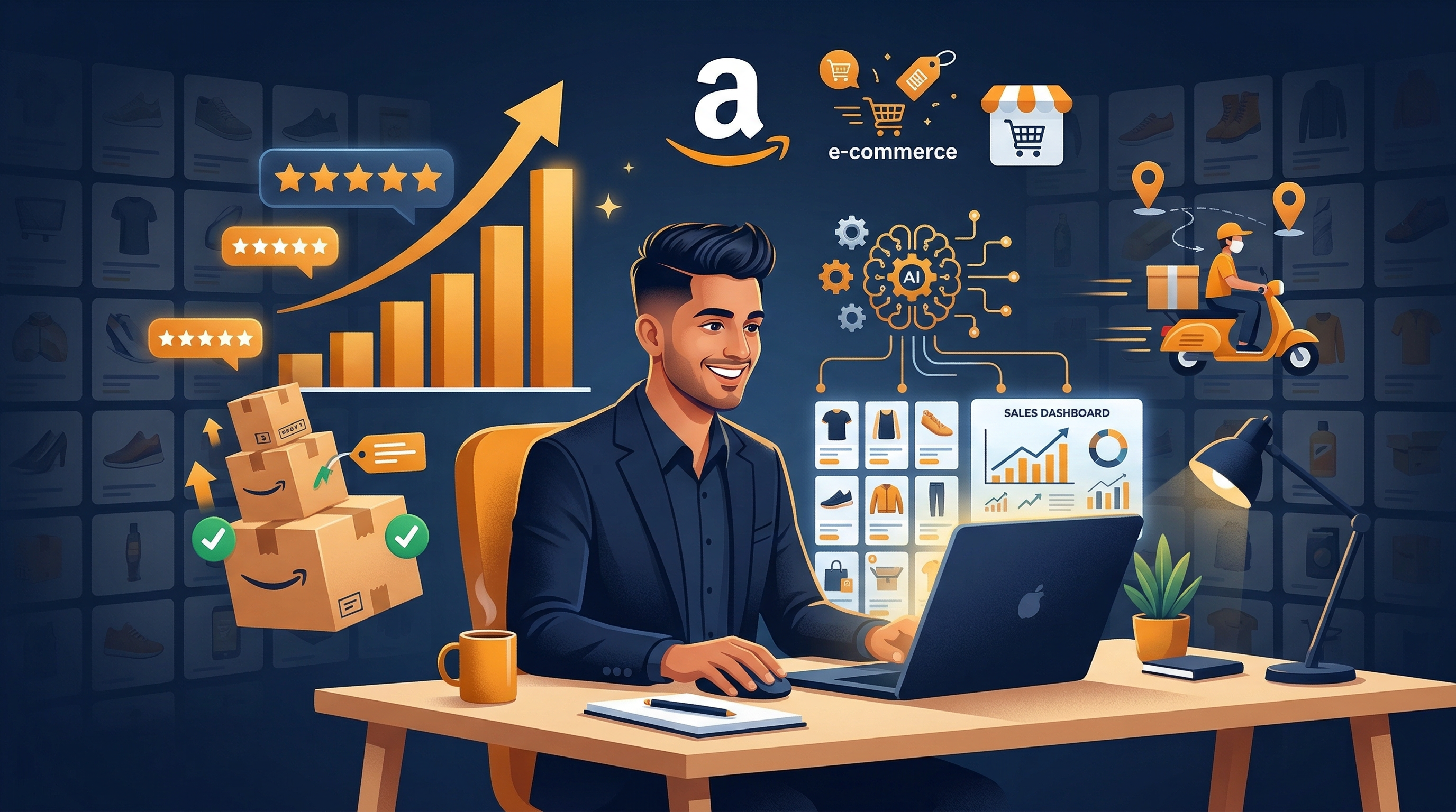 E-Commerce business growth illustration